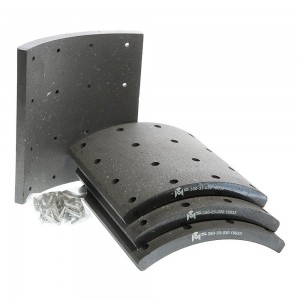 Накладка тормозной колодки SCANIA (413x254) стандарт 64 отв. 6.65x18 / 93280 (4ш 350-33-030 MEGA POWER