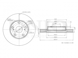 Диск тормозной передний BRD-20354 UNIO
