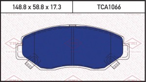 Колодки тормозные дисковые передние HONDA Civic/Jazz/Stream 01- TCA1066 TCA1066 TATSUMI