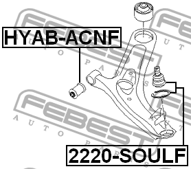 Опора шаровая 2220-SOULF 2220-SOULF FEBEST