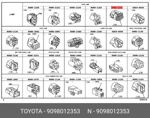 разъем датчика!\ Toyota Avensis ZRT272/ZRT272W 90980-12353 TOYOTA