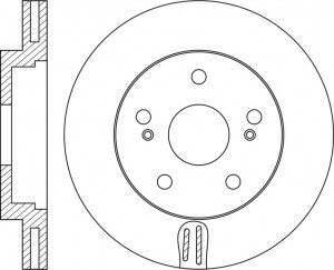 Диск тормозной TOYOTA Mark 2,Cresta,Crown (97-03) передний (1шт.) NIBK RN1305 NIBK