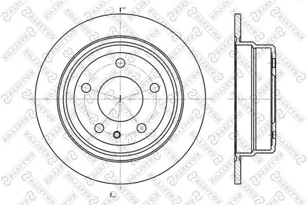 диск тормозной задний!\ BMW E24/E28 2.5-3.5 M20/M21/M30/S38 80-88 6020-1514-SX STELLOX