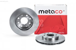 Диск тормозной передний вентилируемый 3050010 METACO