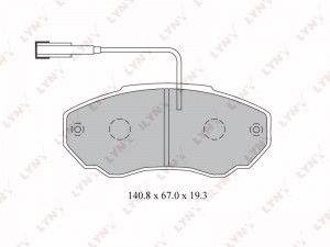 Колодки тормозные дисковые передние BD-2215 LYNXAUTO