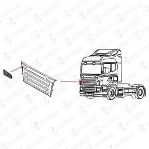 SCR/143 ПАНЕЛЬ ДЕКОРАТИВНАЯ РЕШЕТКИ РАДИАТОРА SCANIA P/G/R/T SCR143 COVIND
