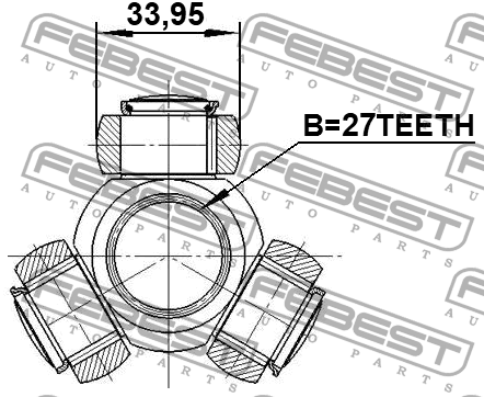 ТРИПОИД 27X33.95 подходит для OPEL MOVANO-A 1999-2010 1816-G9U 1816G9U FEBEST