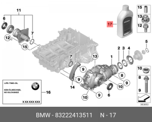 Масло трансмиссионное BMW MTF 75W85 G2 0.5л OE 83 22 2 413 511 BMW