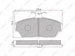 Тормозные колодки передние подходит для GAZ Volga 3110/Gazelle 3302 BD-4604 BD-4604 LYNXAUTO