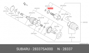 Сальник 28337-SA000 28337SA000 SUBARU