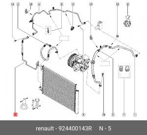 трубка кондиционера!\ Renault 924400143R RENAULT