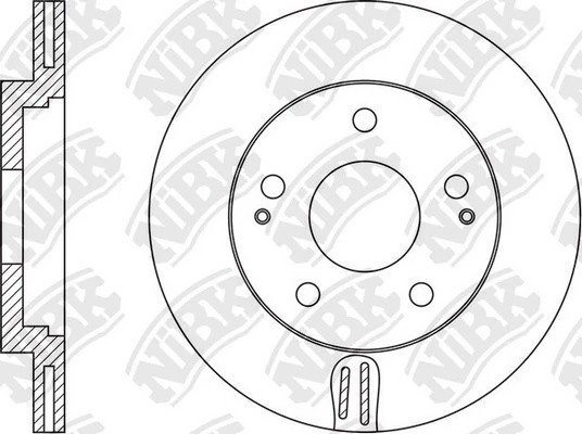 Диск тормозной SSANGYONG Actyon (10-) передний (1шт.) NIBK RN1573 NIBK