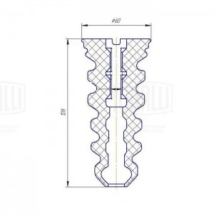 Отбойник стойки для а/м ВАЗ 1118 задней (1 шт.) "TRIALLI" (пенополиуретан) BC0187 TRIALLI