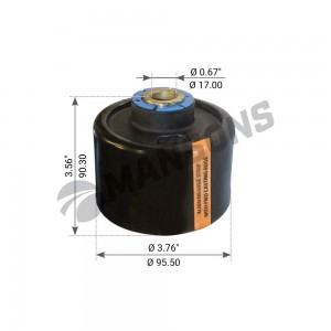 опора подвески кабины !передняя 0.66'x3.80\FRL Argosy 360.044 MANSONS