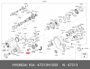 Подшипник шариковый 47313-H1000 47313H1000 HYUNDAI KIA