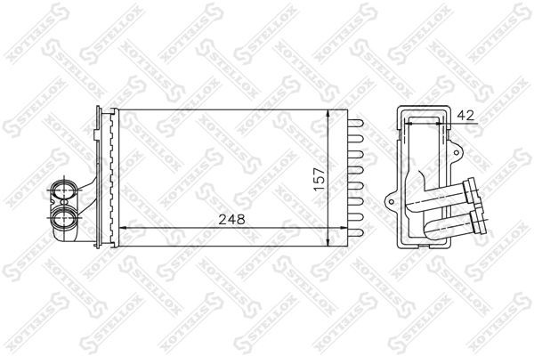 радиатор печки!\ Peugeot 405/406 all 92> 10-35013-SX STELLOX