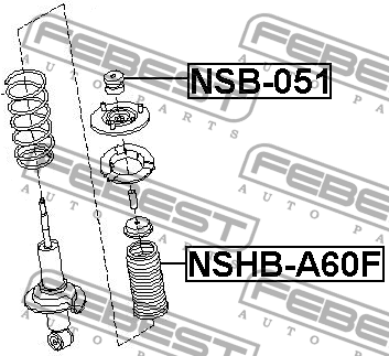 Пыльник переднего амортизатора NSHB-A60F FEBEST