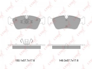 Колодки тормозные дисковые передние BD-1422 LYNXAUTO