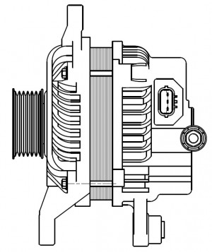 Генератор для а/м Mazda 3 BL (08-)/3 BM (13-) 1.6i 90A (LG 25FA) LG 25FA START VOLT