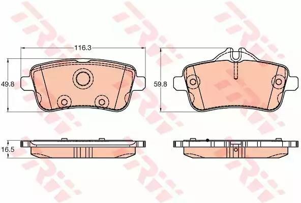 MERCEDES BENZ W166 M-KLASSE (ML) (2011>) GDB1947 TRW