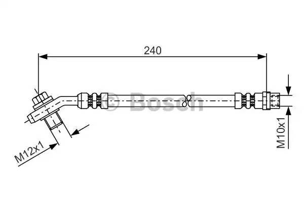 Шланг тормозной AUDI A4 (95-01) задний левый/правый (210мм) BOSCH 1 987 476 332 BOSCH
