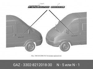 Орнамент на дверь ГАЗель 3302-8212018-30 GAZ GAZ