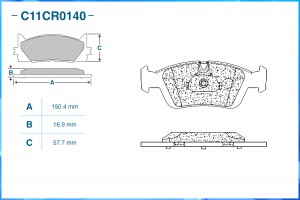 Тормозные колодки передние Low Metallic C11CR0140 C11CR0140 CWORKS