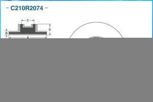 Тормозной диск передний C210R2074 C210R2074 CWORKS