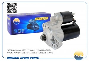 Стартер (1,1KW 9T) SKODA Octavia 1U2, 1,6, 1,8, 2,0, 1996-2007, VOLKSWAGEN Golf  AMD.EL596 AMD