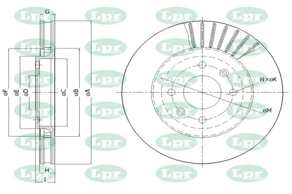 Диск тормозной P1003V P1003V LPR