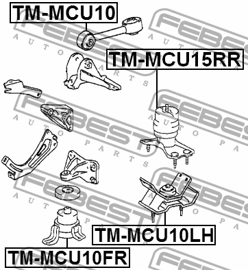 Опора двигателя TM-MCU10LH TM-MCU10LH FEBEST