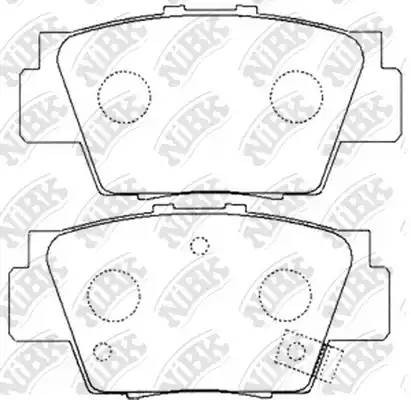 Колодки тормозные HONDA MR-V (05-) задние (4шт.) NIBK PN8307 NIBK