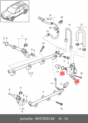 УПЛОТНИТЕЛЬНОЕ КОЛЬЦО ПРОБКА WHT 005 184 PORSCHE
