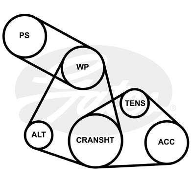 Ремень поликлиновой 4-PK-978 GATES