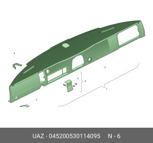 Крышка УАЗ-3741 лючка панели приборов (ОАО УАЗ) 045200530114095 UAZ UAZ