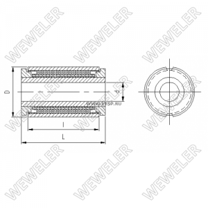 сайлентблок рессоры РАЗРЕЗН. !24x65x100 \MAN TGA/TGS/TGX C234688 WEWELER