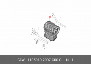 Фильтр топливный FAW J6 грубой очистки OE 11050102007C00G FAW