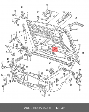 заклепка распорная !\ Audi, VW, Skoda, Seat N 905 369 01 VAG