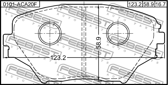 Колодки тормозные дисковые передние 0101-ACA20F FEBEST