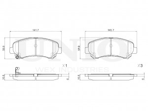 Колодки тормозные диск. передние BRP-20332 UNIO