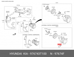 Клапан HYUNDAI ix35,i40 KIA Sportage (14-) кондиционера OE 976743T100 HYUNDAI KIA