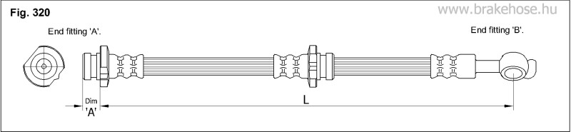 Шланг тормозной задний FT0129 FT0129 K K