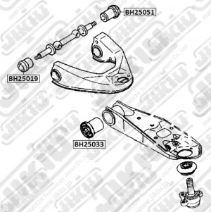 Сайлентблок верхн рычага передний MAZDA BONGO 84-, 99-, NISSAN VANETTE 99- BH250 BH25019 JIKIU