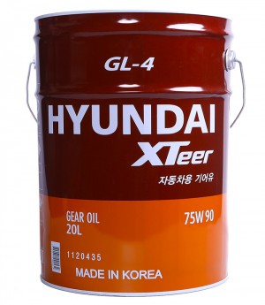 HYUNDAI Xteer Gear Oil-4 75W90 (20L) масло трансмиссионное! полусинт.\ API GL-4 1120435 HYUNDAI XTEER