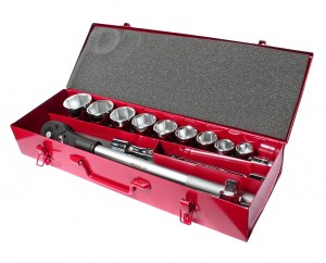 Набор головок торцевых 3/4" 6-ти гранных 22-50мм 15 предметов в металлическом ке JTC-H615M JTC TOOLS