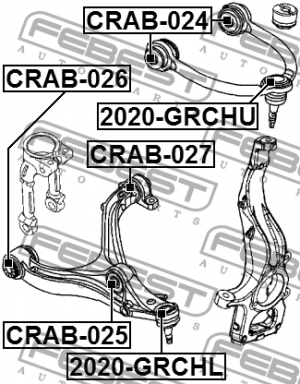 Опора шаровая верхняя JEEP GRAND CHEROKEE 05-15 2020-GRCHU 2020-GRCHU FEBEST