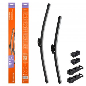 Щетки стеклоочистителя 550,450мм 22"",18"" бескаркасные,BMW1 11-,Pajero Sport 08 AWB-BK-550-450K AIRLINE