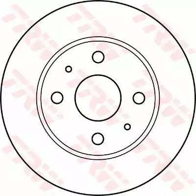 Диск тормозной передний DAIHATSU SIRION (M1, M3_), YRV (M2) DF4887 DF4887 TRW