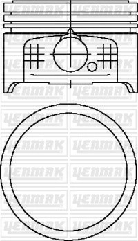 поршень в сборе! порш.+кольца d75 STD\ Citroen Xsara, Peugeot 106/306/Partner 1. 3104500000 YENMAK