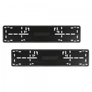 Рамки под номерной знак PRO, силиконовые с металл.основой, 2 шт., крепл., черные ADFC034 AIRLINE